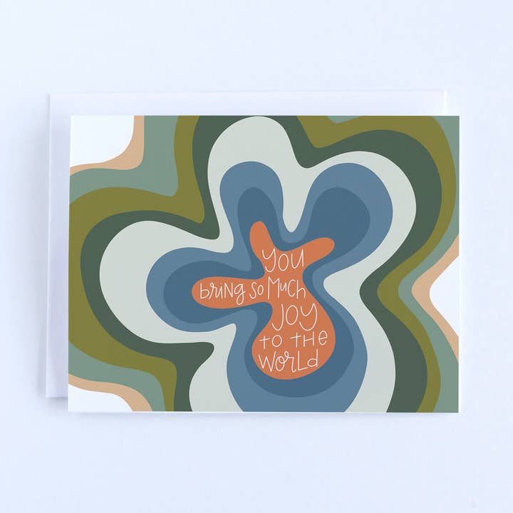 You Bring Joy – Colorful Abstract Everyday Card for wholesale by BrightKind Creative