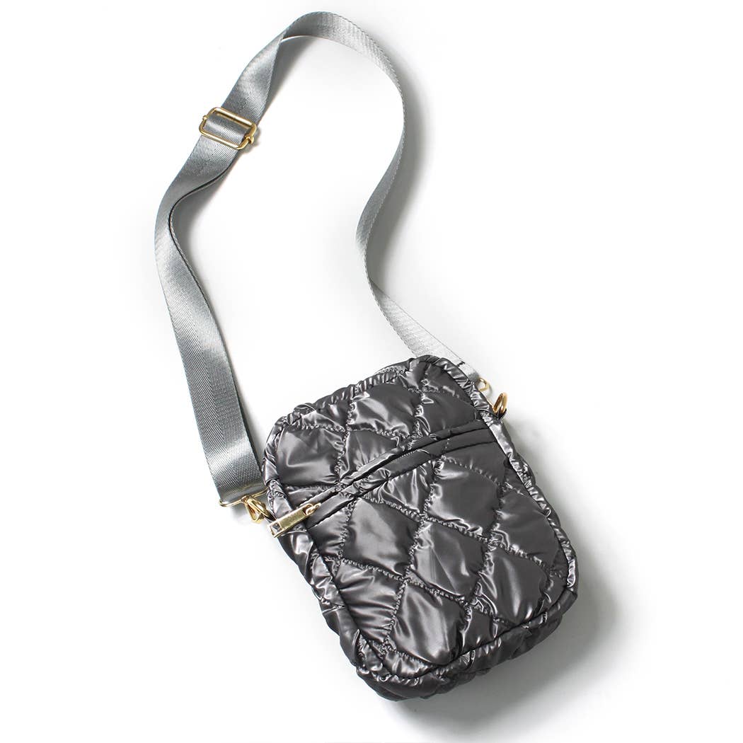 Fashion City – bolsa tiracolo - Mulher por atacado – Mini Mala Cruzada Puffy Brilhante5