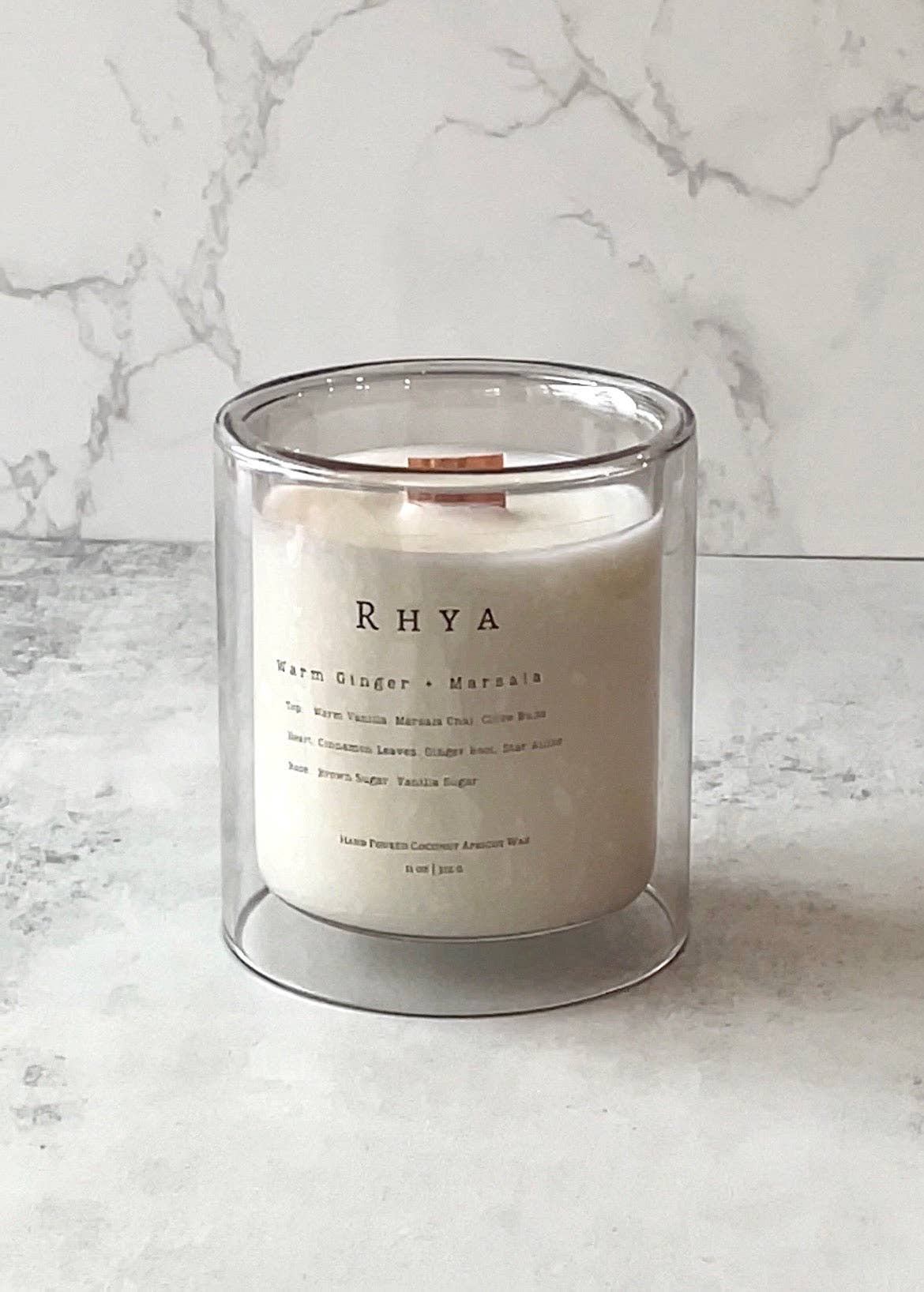 Rhya - Wholesale Jar/Filled Candle - Warm Ginger + Marsala