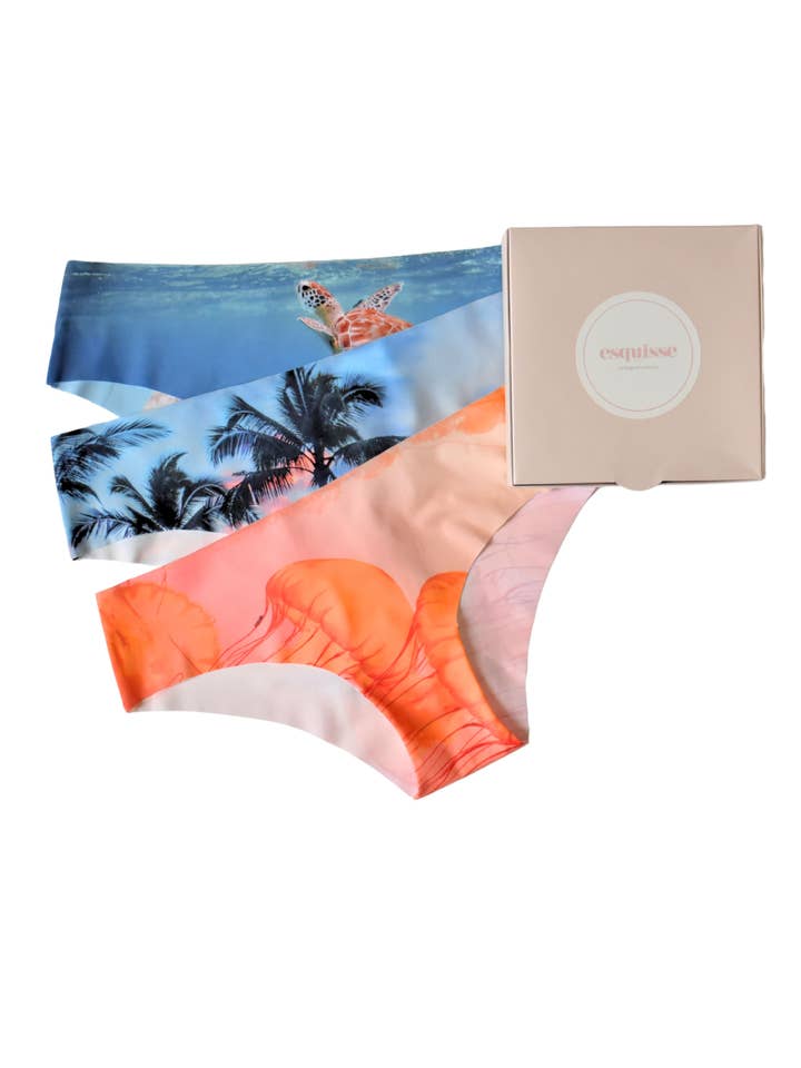 Sæt med 3 trusser Sommerdyk for engroshandel hos Esquisse Lingerie