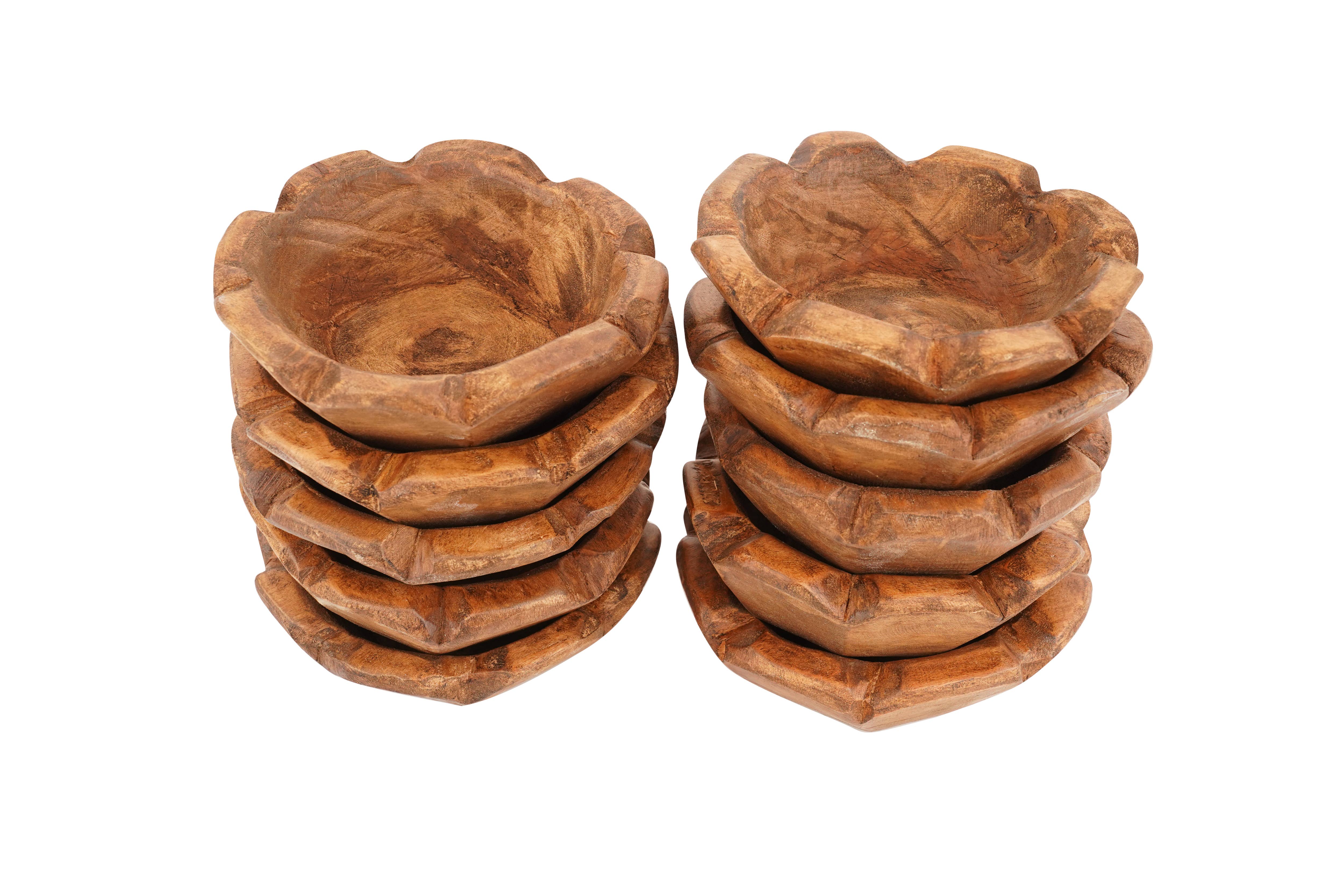 My Amigos Imports - Wholesale Candle holder - Stubby™ Mini Flower Dough Bowl-Candle Ready-6 inches10