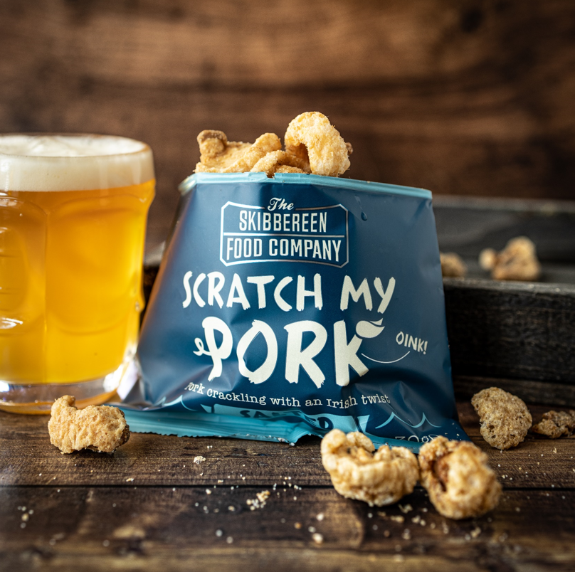 The Skibbereen Food Company - Wholesale Pork - Scratch My Pork Mixed - Pork Crackling / 3 Flavours (24x30g)1