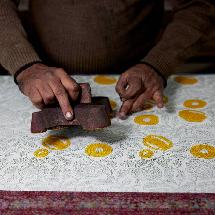 Paper Mirchi – wholesale Gift bag – Hand Block Printed Gift Bags (Large) - Sunshine9