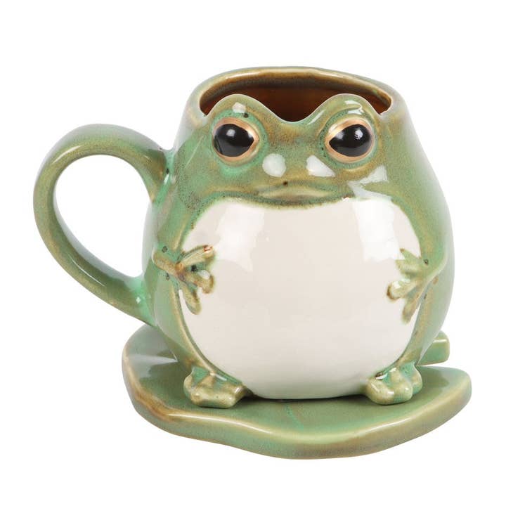 Something Different Wholesale – Großhandel Kaffeebecher – Tasse in Froschform und Untertasse mit Lily Pad1