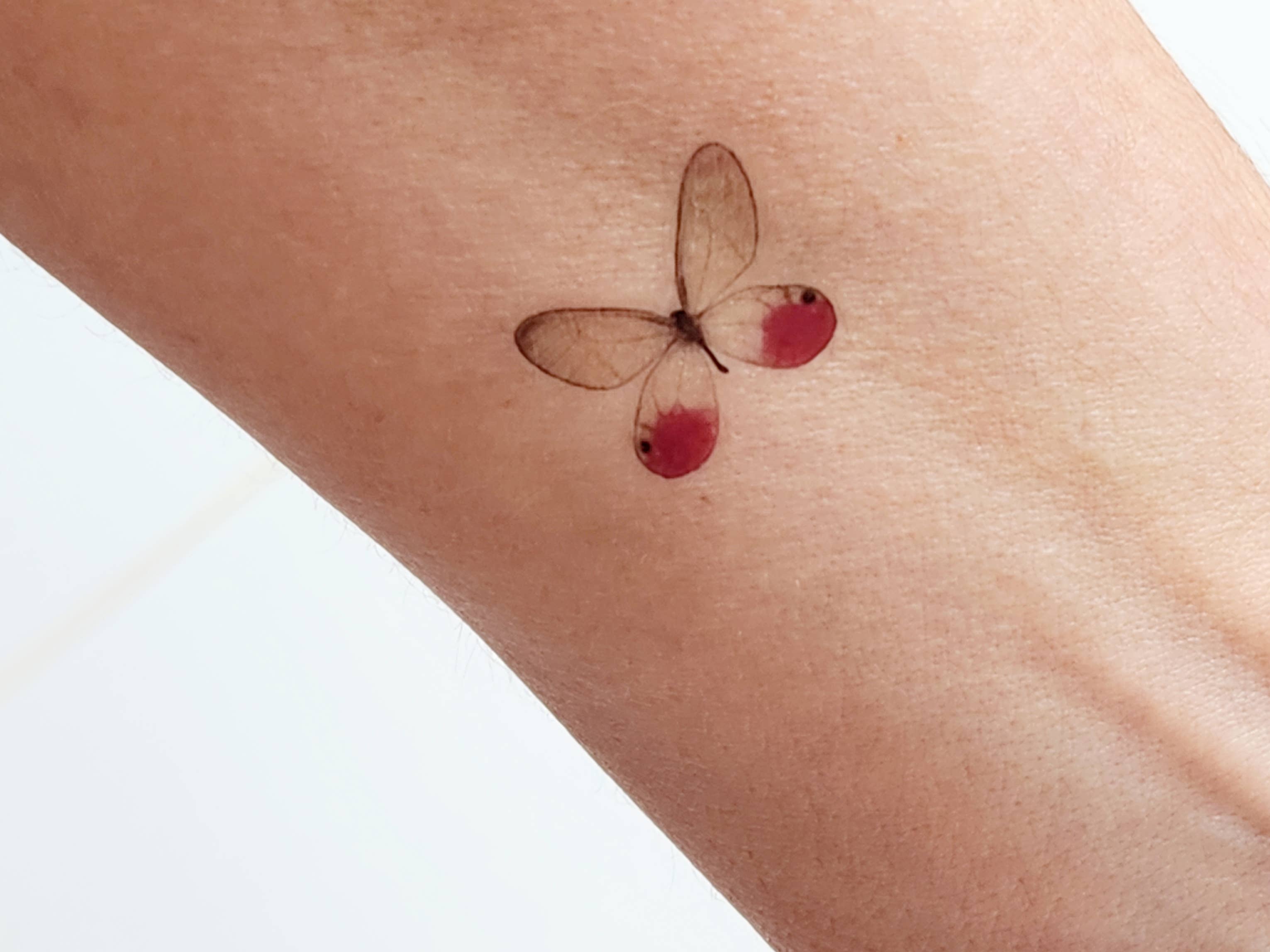 encredelicate - Wholesale Temporary Tattoo - 4 pink butterflies temporary tattoo0