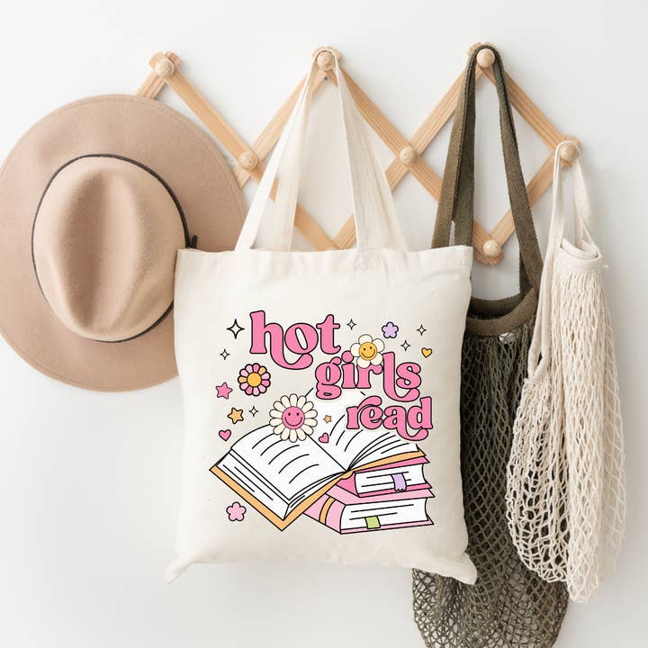 Hot Girls Read - Tote Bag for wholesale by The Gift Genie LLC