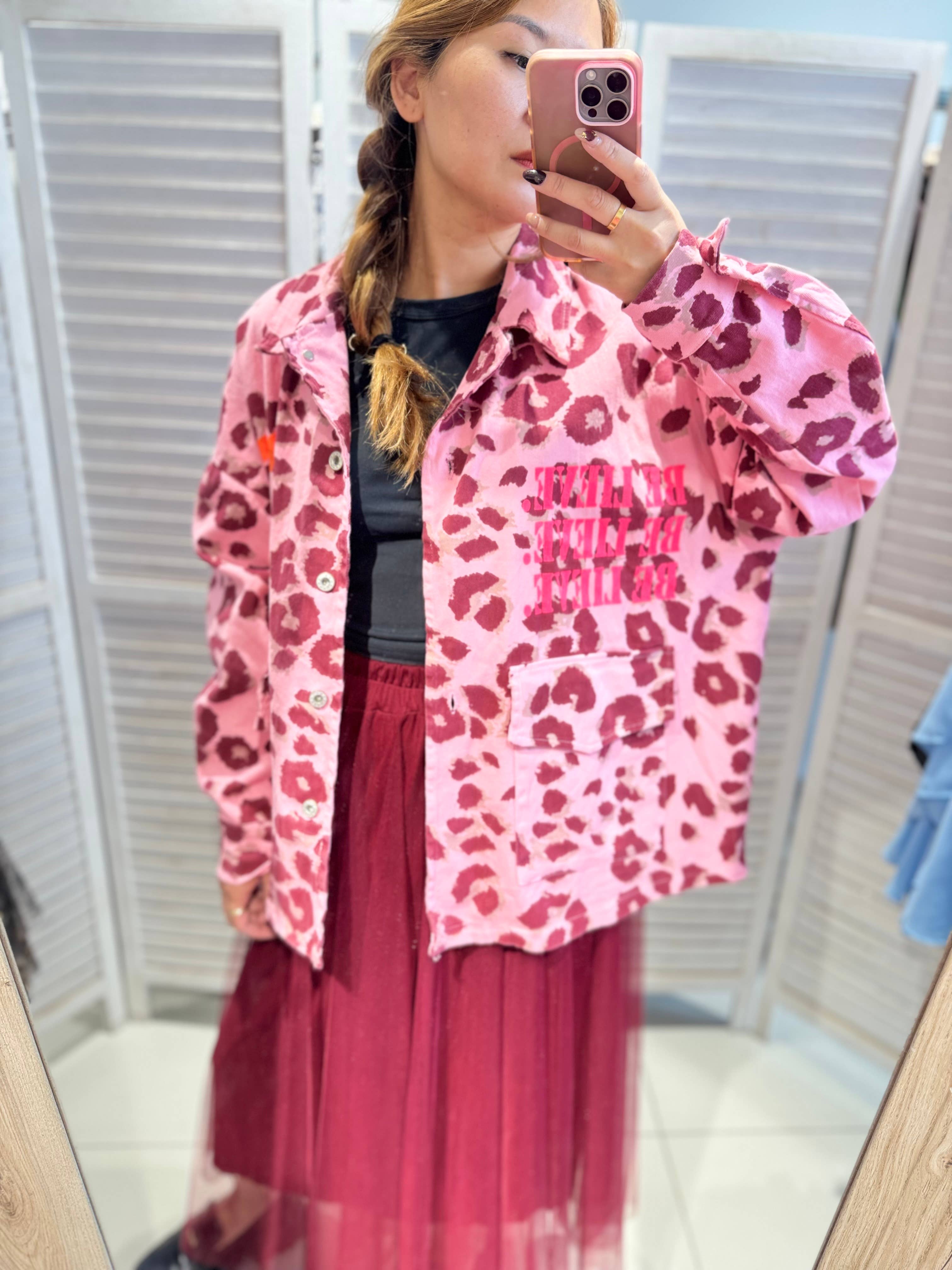 roze Bedrukte jas met lange mouwen voor groothandel op Faire2