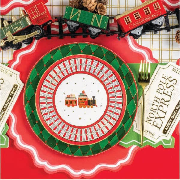 Gatherings by Curated Paperie - Wholesale Disposable Placemat - MCL23-PL2- Bright Red Fancy Scallop Paper Placemats2