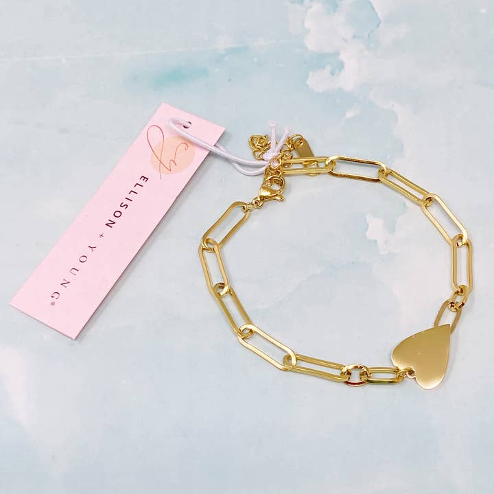 Ellison+Young - Wholesale Charm/Dangle Bracelet - You Are My Side Heart Bracelet