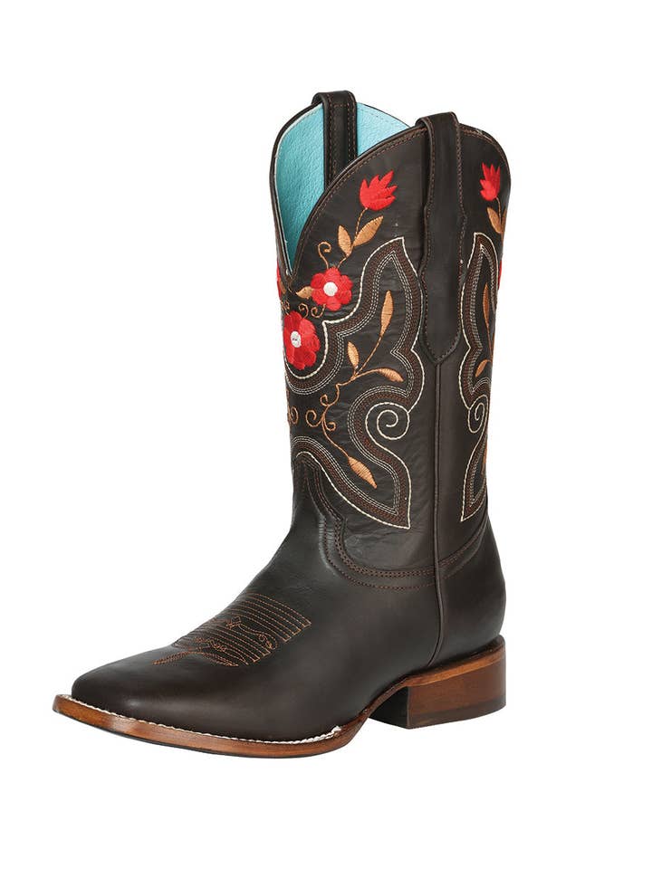 Dames cowboylaars leer Napa bruin voor wholesale door Conejo Western Wear
