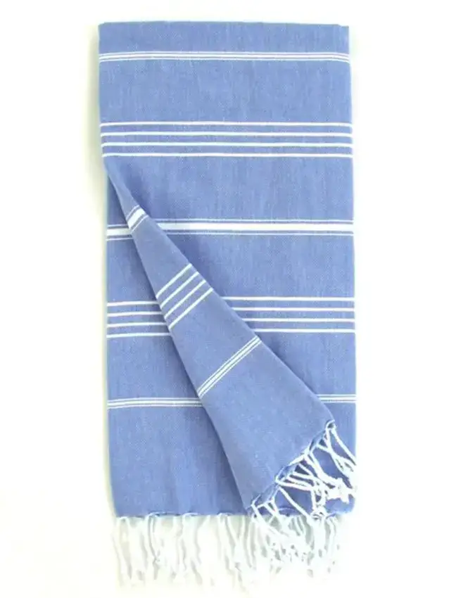 High crafty – wholesale Beach towel – 🧵 Classic Peshtemal – The Blues – Handwoven Turkish Towel4