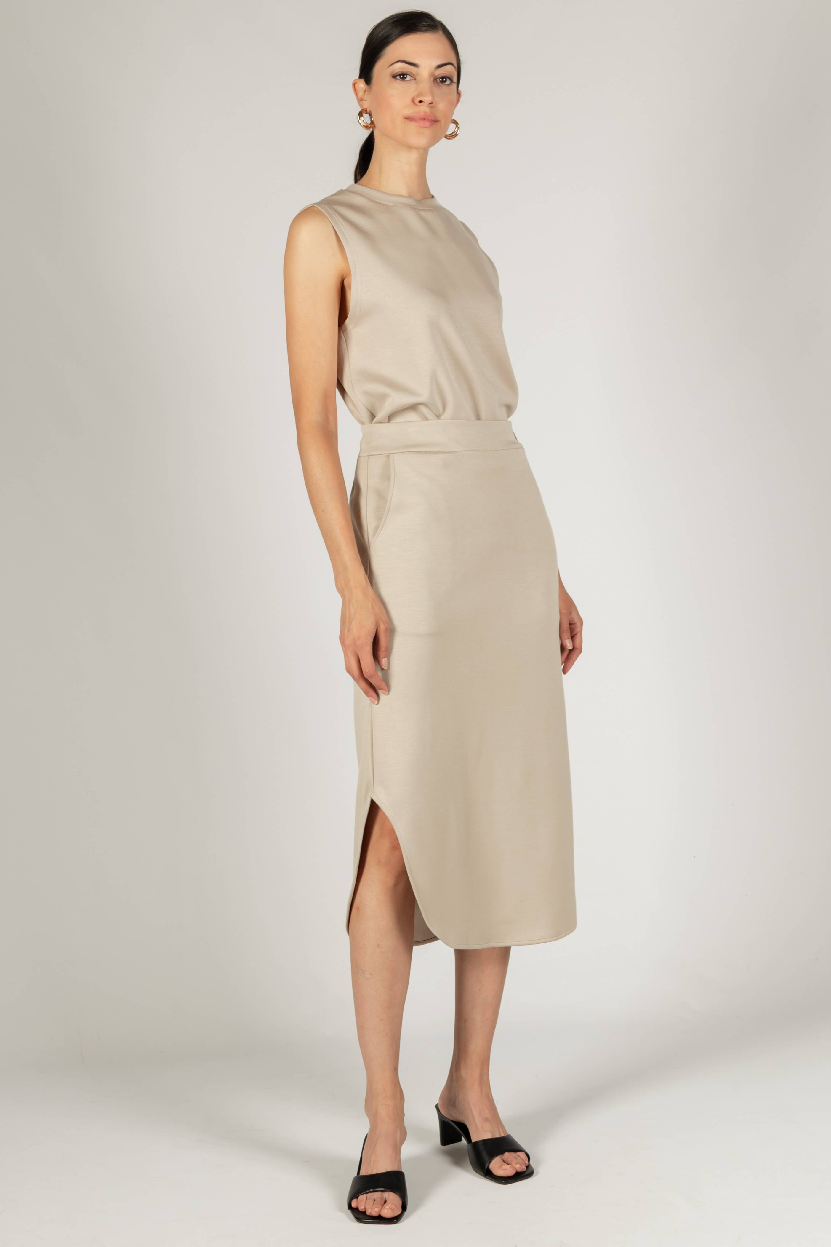 P. CILL - Vendita all'ingrosso Gonna - Donna - Gonna midi in modal Butter P. CILL26