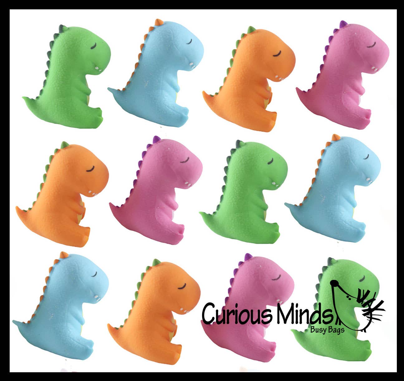 Curious Minds Toys - Wholesale Knijpbal - Kinderen en baby - 1 zachte crèmekleurige stressbal met dinosaurus gevuld met honden - Squishy Gooe8