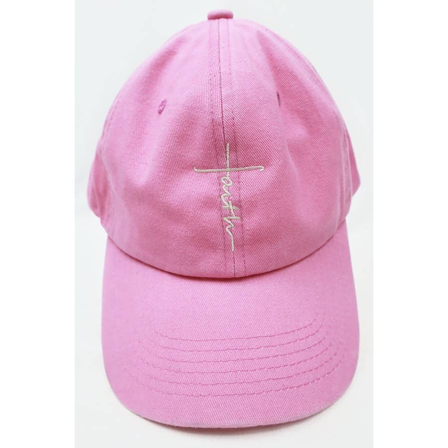 Love and Repeat - Wholesale Baseball Cap - Women's - Faith Embroidered Washed Baseball Cap1