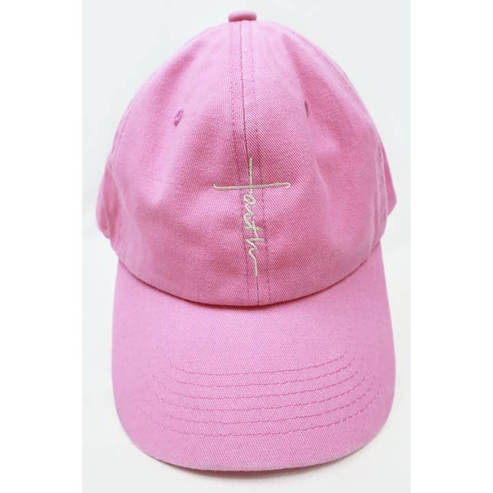 Love and Repeat - Wholesale Baseball Cap - Women's - Faith Embroidered Washed Baseball Cap1