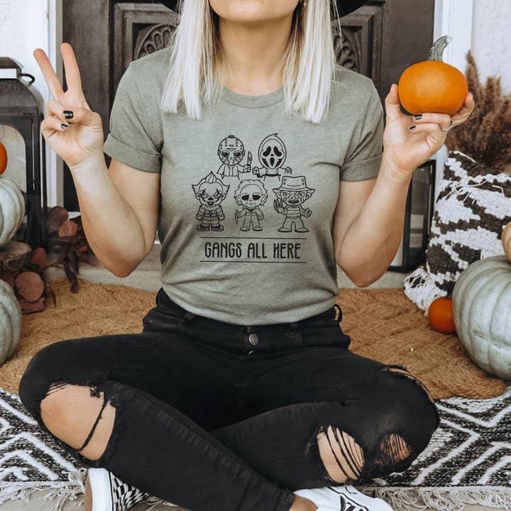 Stiles Tee Co. – Großhandel T-Shirt mit Siebdruck – Damen – Halloween-Shirt mit Horror