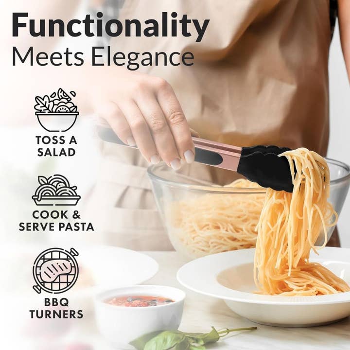 Zulay Kitchen – Großhandel Küchenzange – Kochzange mit Silikonspitzen 9" & 12" - Edelstahl