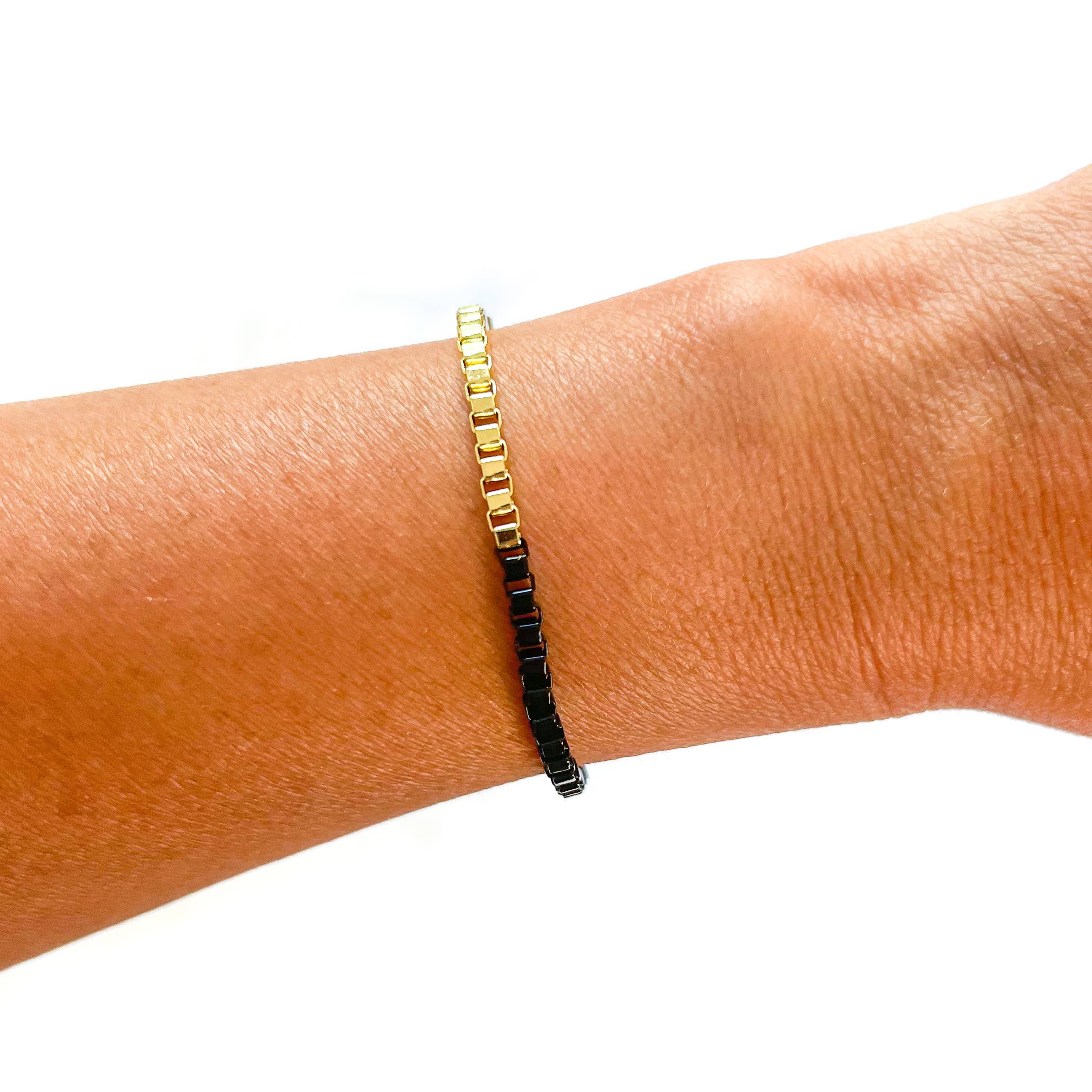 Savvy Bling - Wholesale Link & Chain Bracelet - Colored enamel Box chain link bracelet7