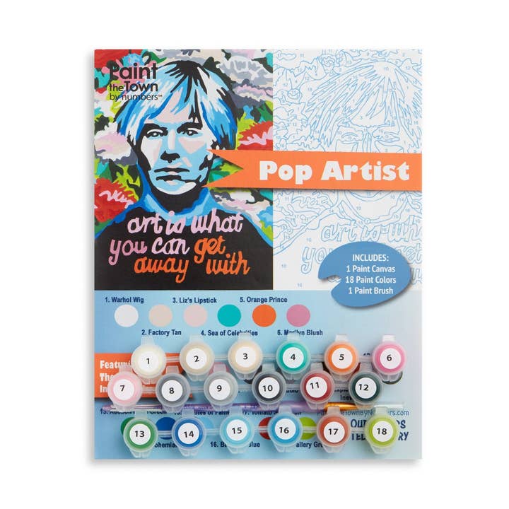 Warhol Paint by Number Kit 8”x10” for wholesale by Paint the Town by Numbers