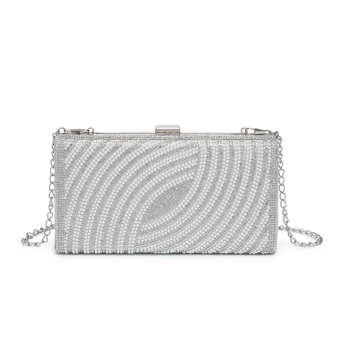Papaya Fashion Ltd - Wholesale Clutch Bag - Women's - 1116-Single side diamante bag with pearls on the front8
