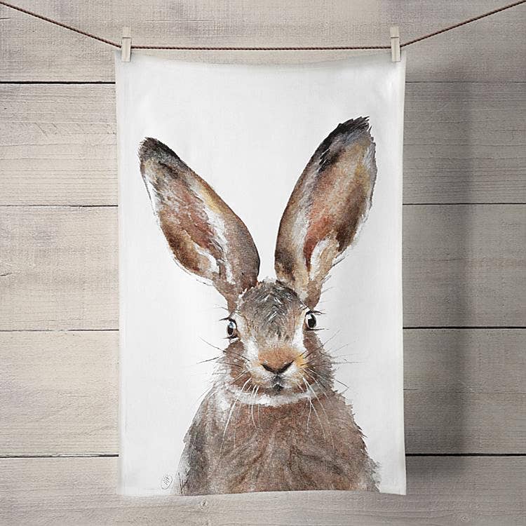 MARIE FINE ART - Wholesale Tea towel - Hare Tea Towel 1