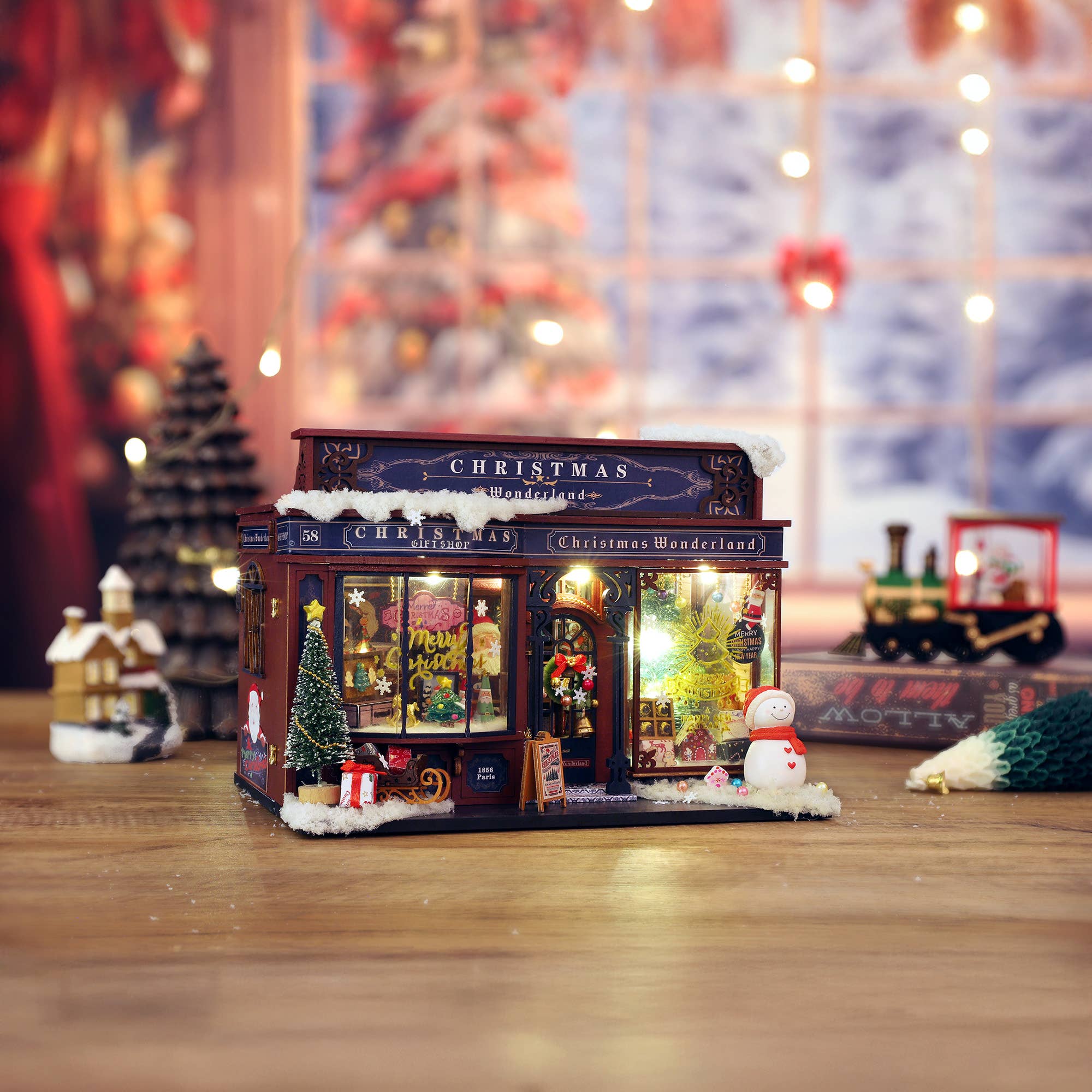 Hands Craft Intl – wholesale DIY craft kit – DIY Miniature House Kit: Christmas Wonderland2