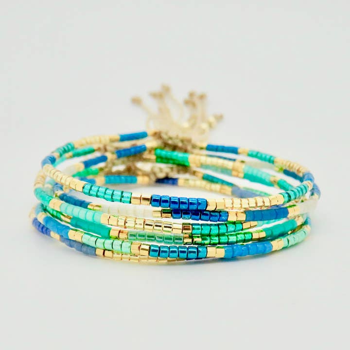 Dainty 3 Tone Bracelet - 24k Gold Plated for wholesale by Rosamariposa