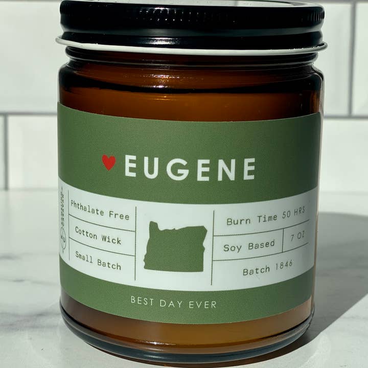 Forest Green White Eugene, OR Candle for wholesale on Faire