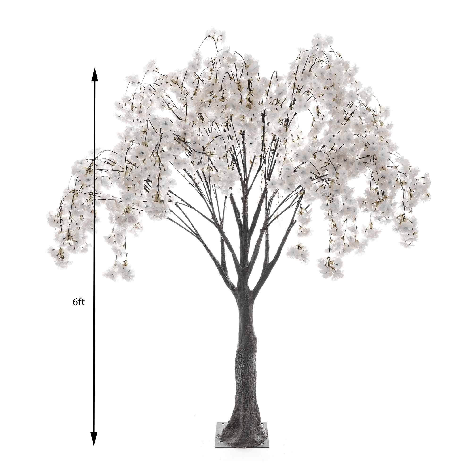 Artificial Cherry Blossom Tree 72" - White for wholesale on Faire1