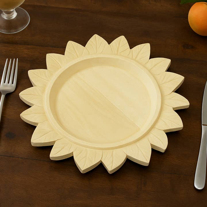 Houten Oplaadbord | Handgemaakt 13" Ambachtelijk Houten Servies voor wholesale door ExpoBazaar