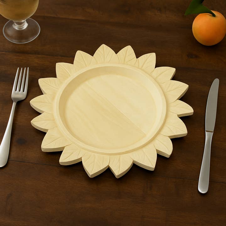 ExpoBazaar - Wholesale Dinner plate - Wood Charger Plate | Handmade 13" Artisan Wooden Tableware