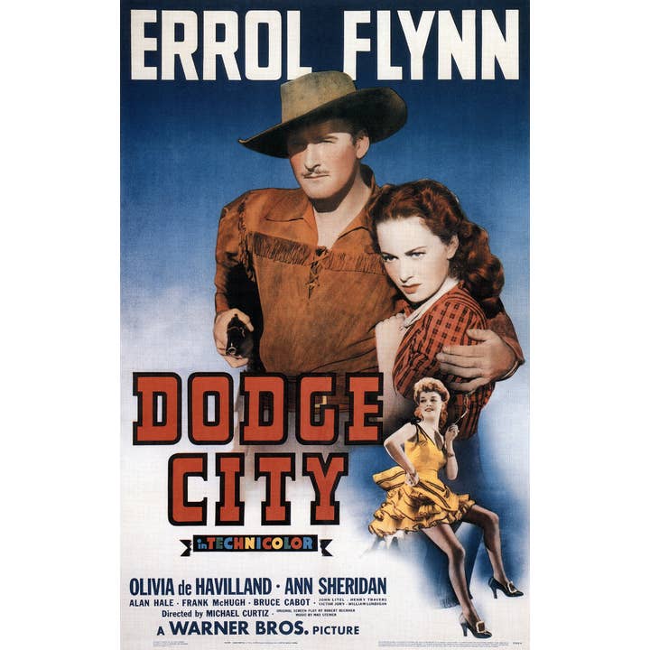 Dodge City Vintage Retro Movie Posters 16 x 24 for wholesale by BMS BIZ