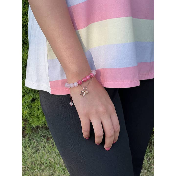 Mana Gallery - Wholesale Beaded Bracelet - fertility crystal bracelet, Rose Quartz and Rhodochrosite Br