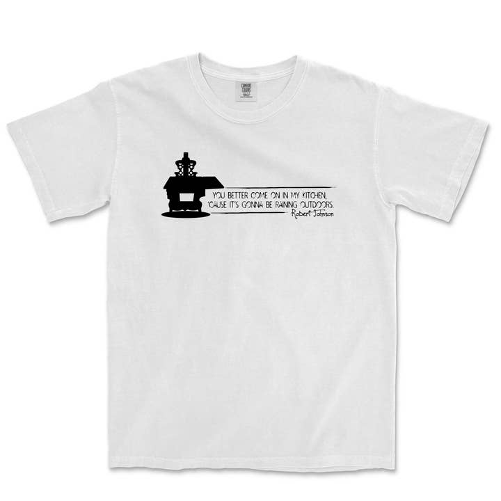 Le t-shirt Robert Johnson Blues (blanc) pour la vente par Salvation South