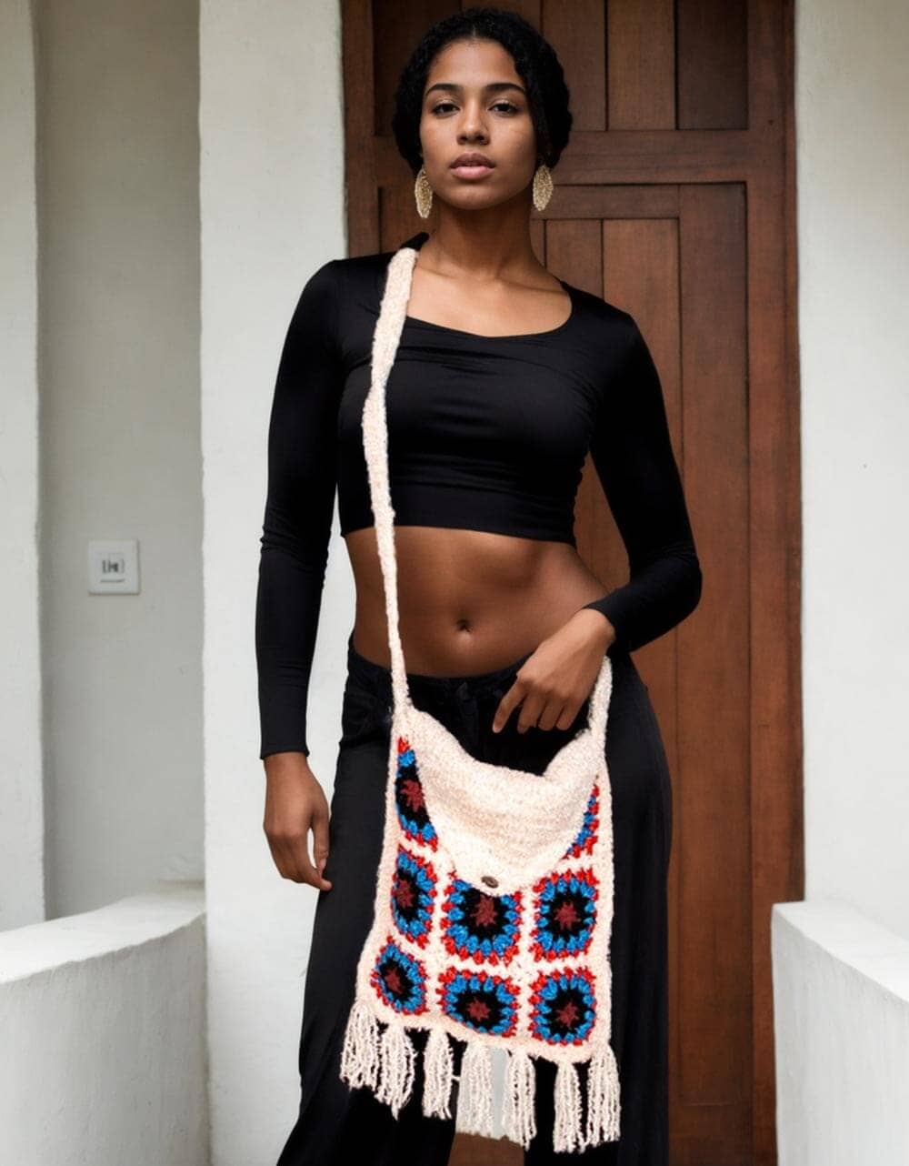 Kimago Look - Wholesale Crossbody Bag - Women's - Handwoven Artisan Crossbody Bag | Boho Bag with Fringe2