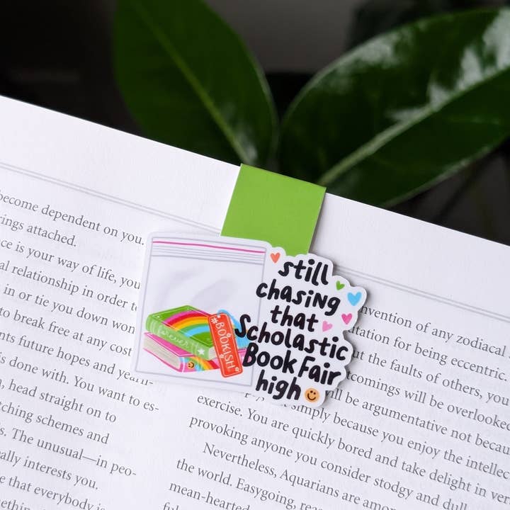 Still Chasing That Scholastic Book Fair Magnetic Bookmark for wholesale by Moonlit Creations