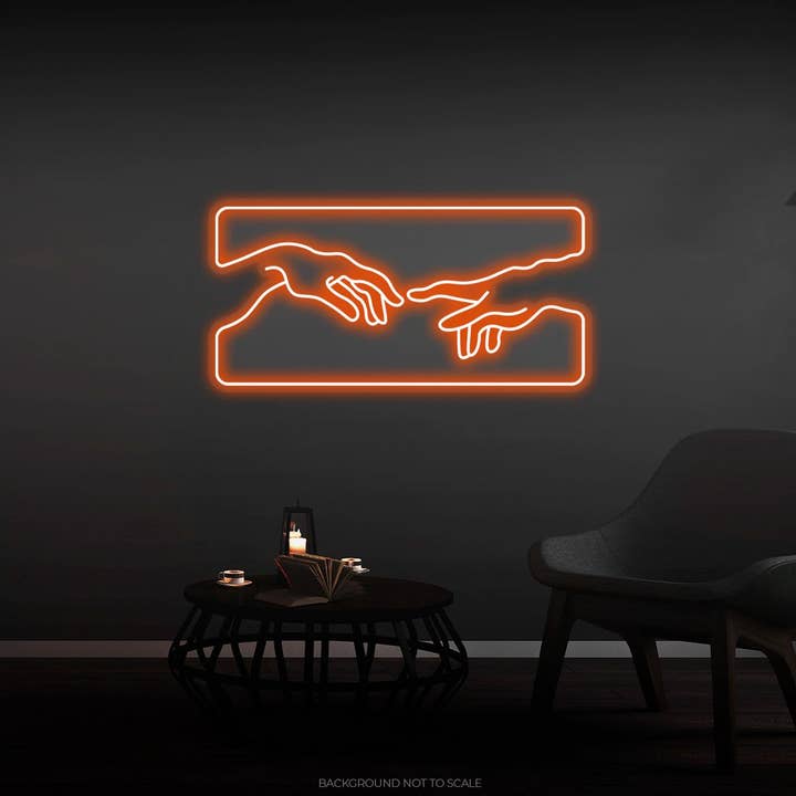 Gottes und Adams Hände führten zu Neon für den Großhandel von Helloneon