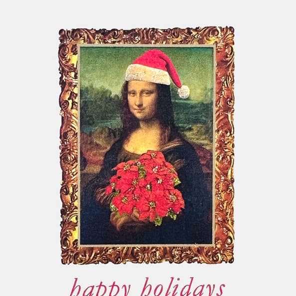 Mona Lisa Holiday Card for wholesale by Lumia Designs