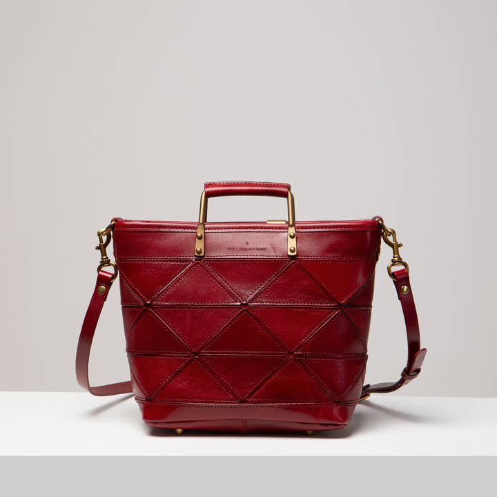 UPPDOO - Wholesale Tote Bag - Women's - Origami Small Tote - Bordeaux Red1