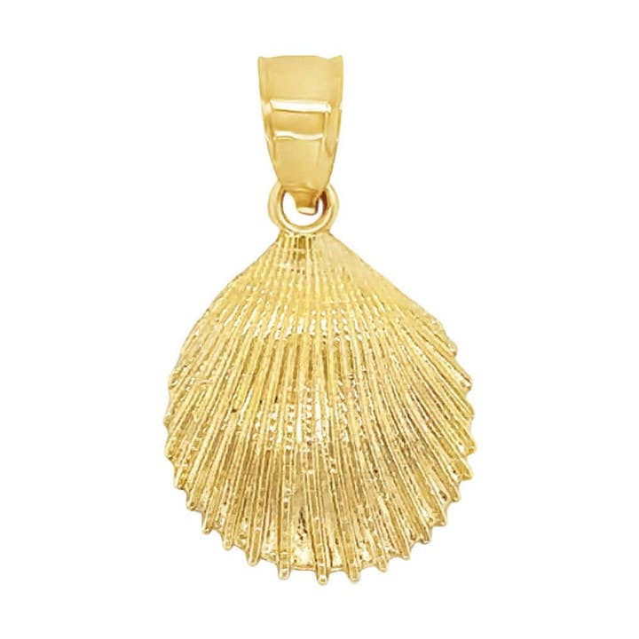 Breloque en forme de coquillage de Floride en or 14 carats pour la vente par Izakov Fine Jewelry