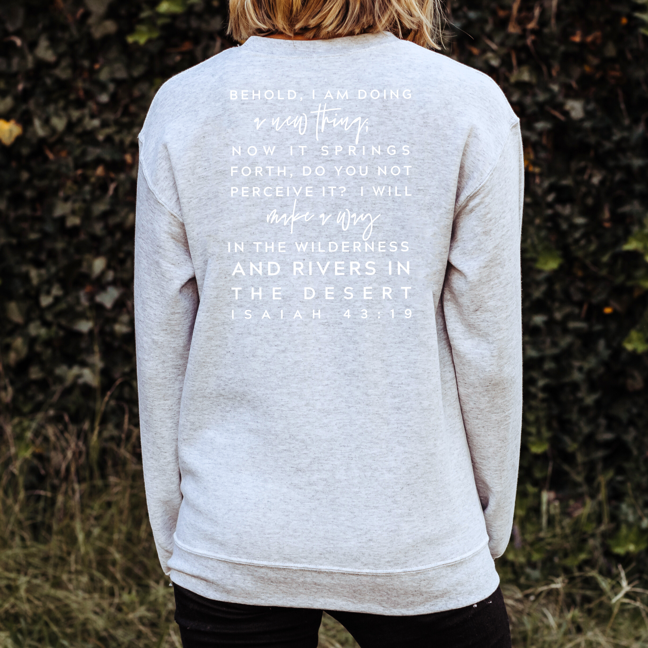 Faith & Life Christian Brands - Wholesale Graphic Sweatshirt - Women's - Isaiah He Will Make A Way New Year Bible Verse Crewneck10