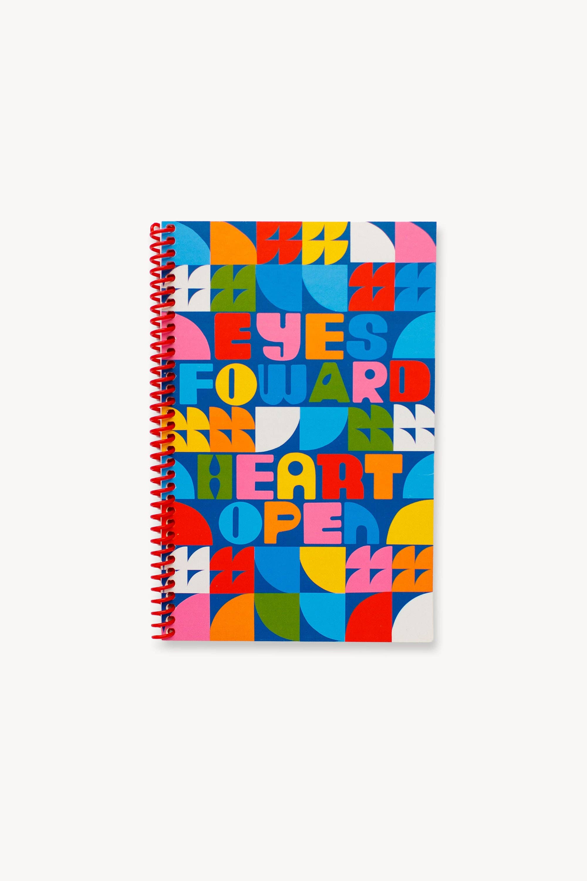 Lisa Congdon Art & Illustration - Wholesale Journal/Diary - Blank Journal with Red Spiral - "Eyes Forward, Heart Open"1