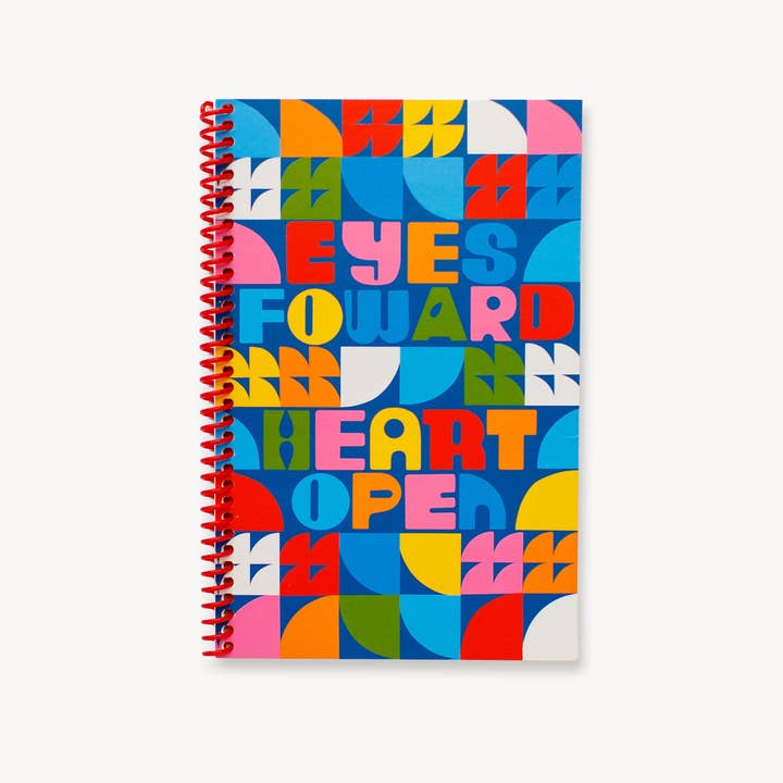 Lisa Congdon Art & Illustration - Wholesale Journal/Diary - Blank Journal with Red Spiral - "Eyes Forward, Heart Open"1