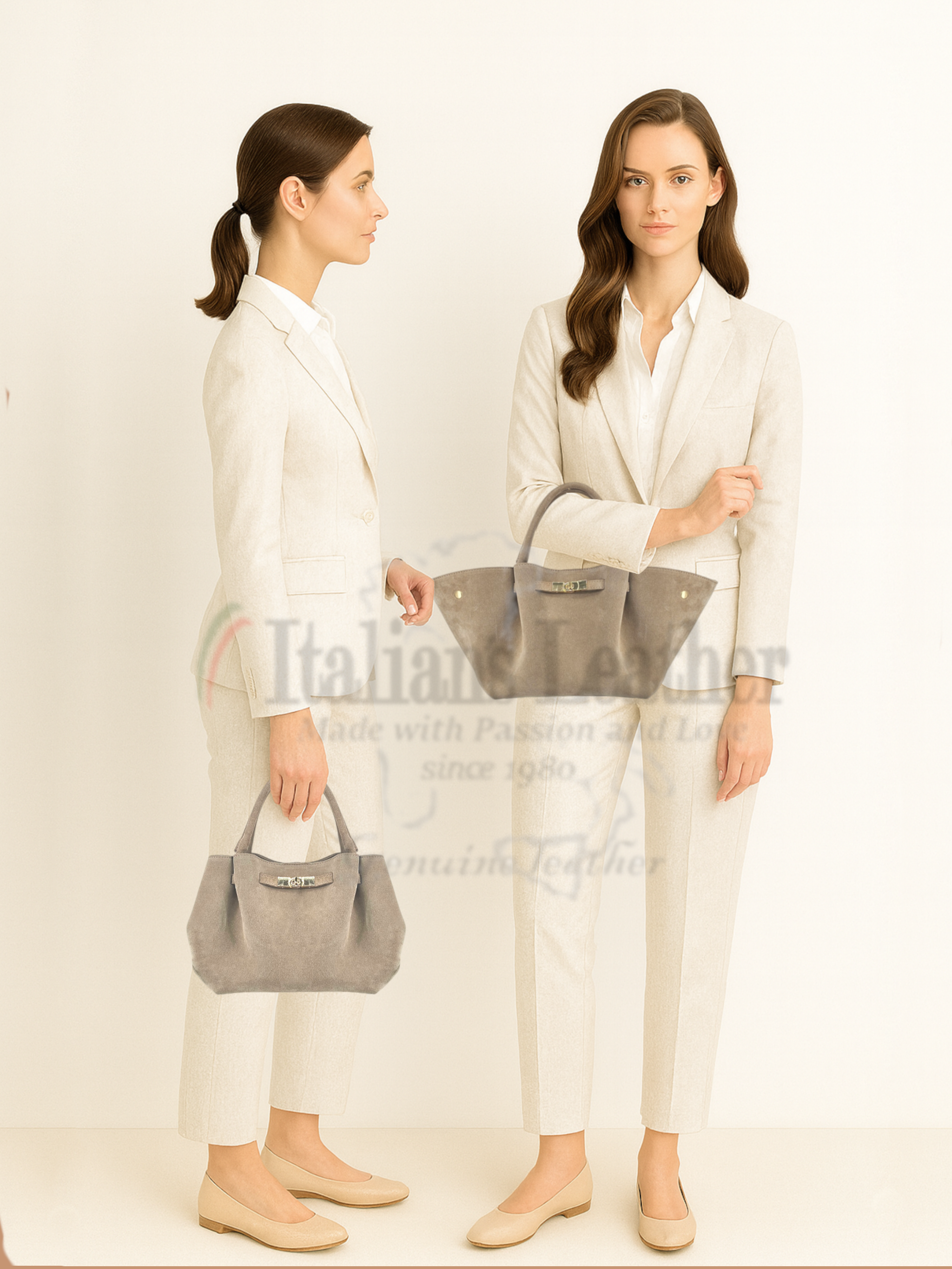 ITALIAN'S LEATHER – Großhandel Henkeltasche – Damen – Iklana Wildledertasche 25030817