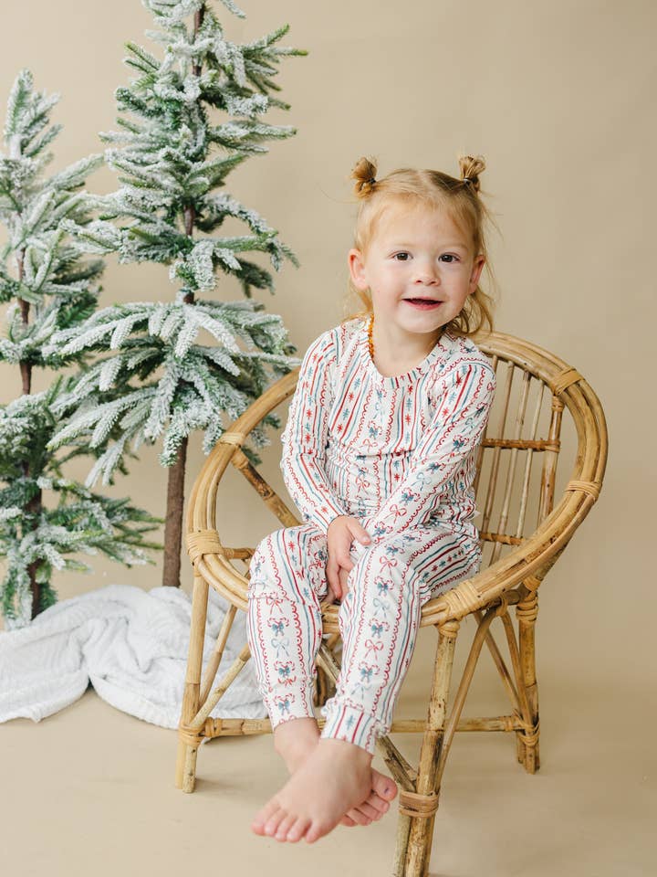 Little Joy Co. - Wholesale Sleepwear Set - Kids - Candy Cane Lane Bamboo Christmas Pajamas - 2pc Set4