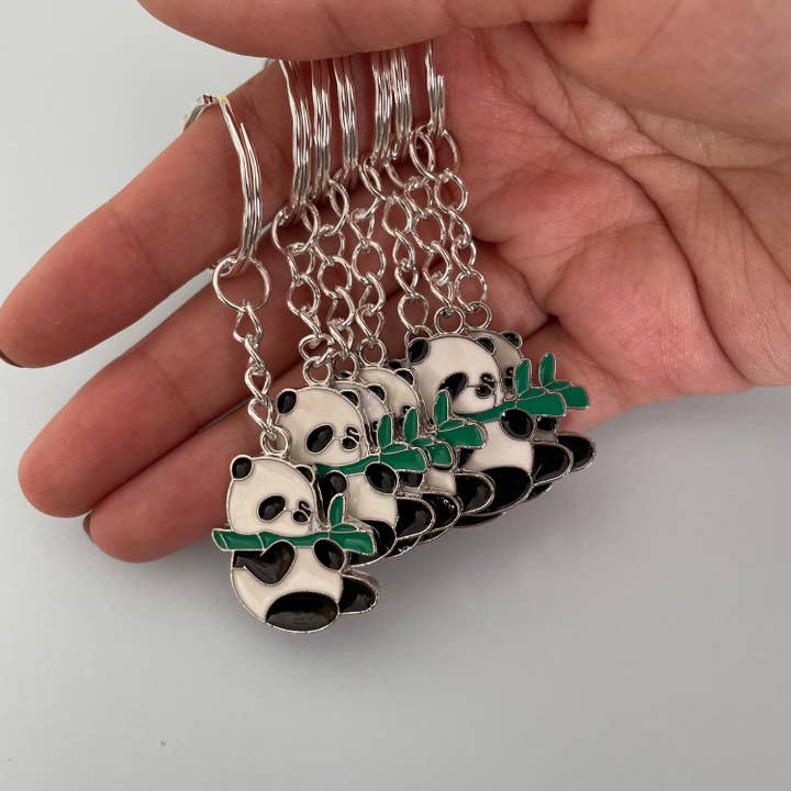 Roshni Desai & Things – wholesale Keychain – Women's – Panda Keyring Panda Keychain Enamel Keychain Unisex
