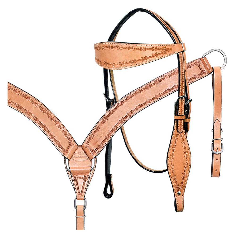 HILASON - Wholesale Horseback Riding Gear - HILASON Western Horse Headstall Breast Collar Set Tack Genuine American Leather | For Horses Headstalls219