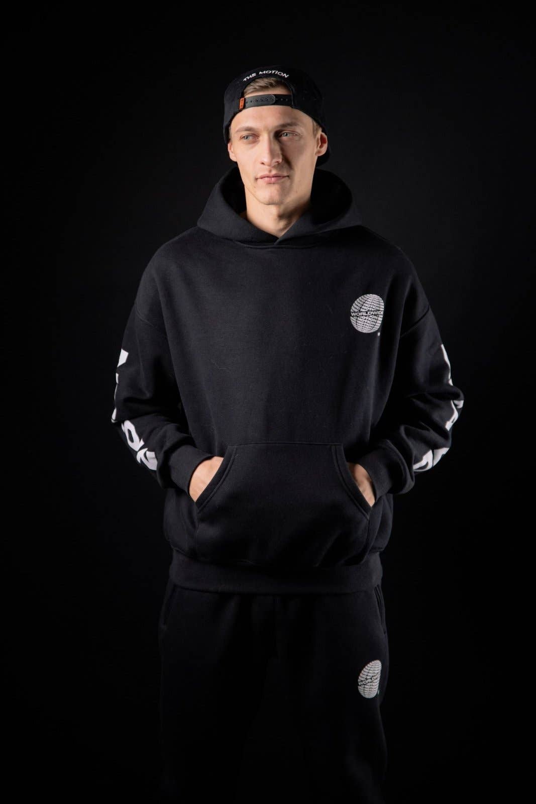 The Motion Brand - Wholesale Hoodie - Men's - Black Worldwide Hoodie7