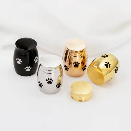 Anavia - Wholesale Urn - Paw Print Mini Urn Stainless Steel Memorial Ashes Holder11