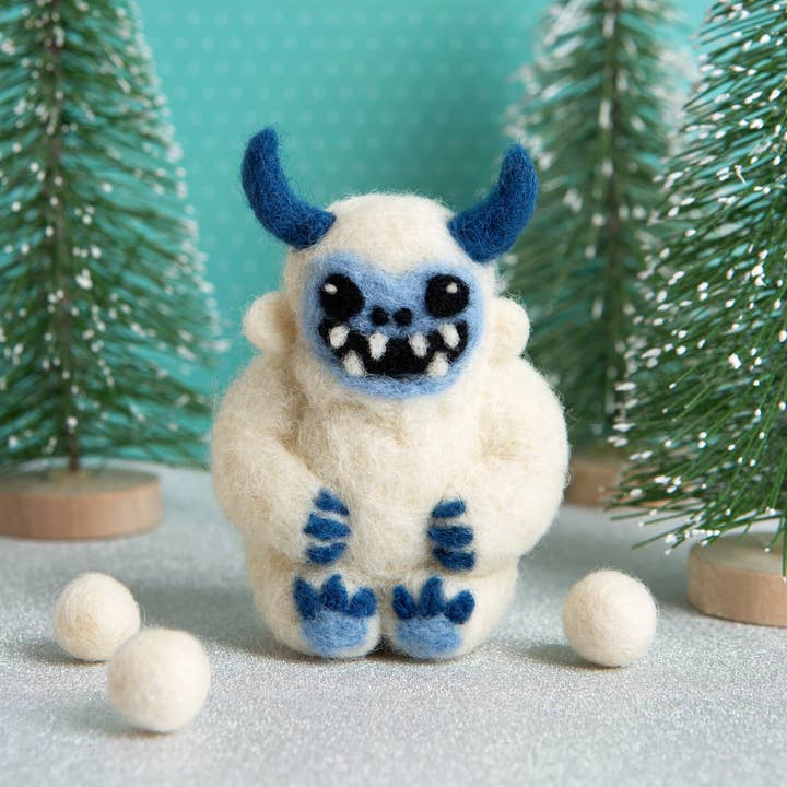 Hawthorn Handmade (US Duties Paid) - Wholesale DIY Craft Kit - Yeti Mini Needle Felting Kit | Complete Craft Kit0